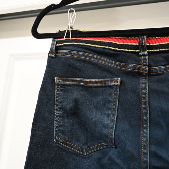 Veronica Beard Size 27 Carolyn 10" Baby Boot Belted Dark Wash Jean - Picture 8 of 11